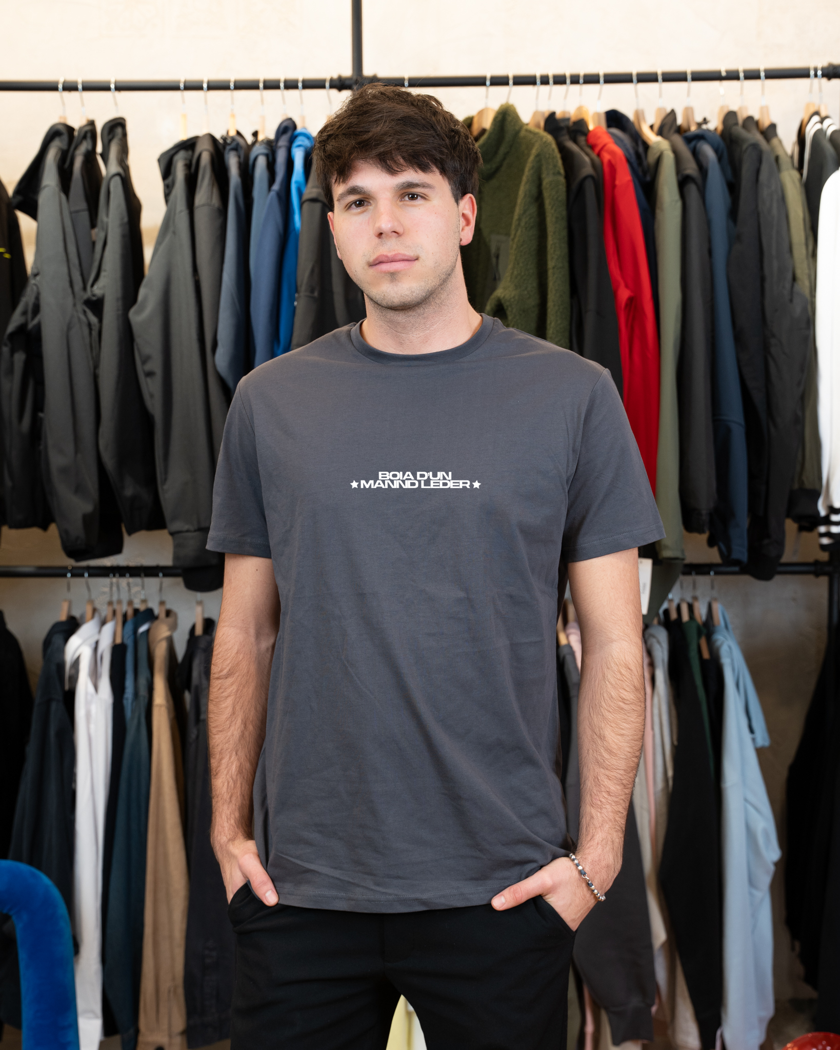 T-shirt Mannd Leder