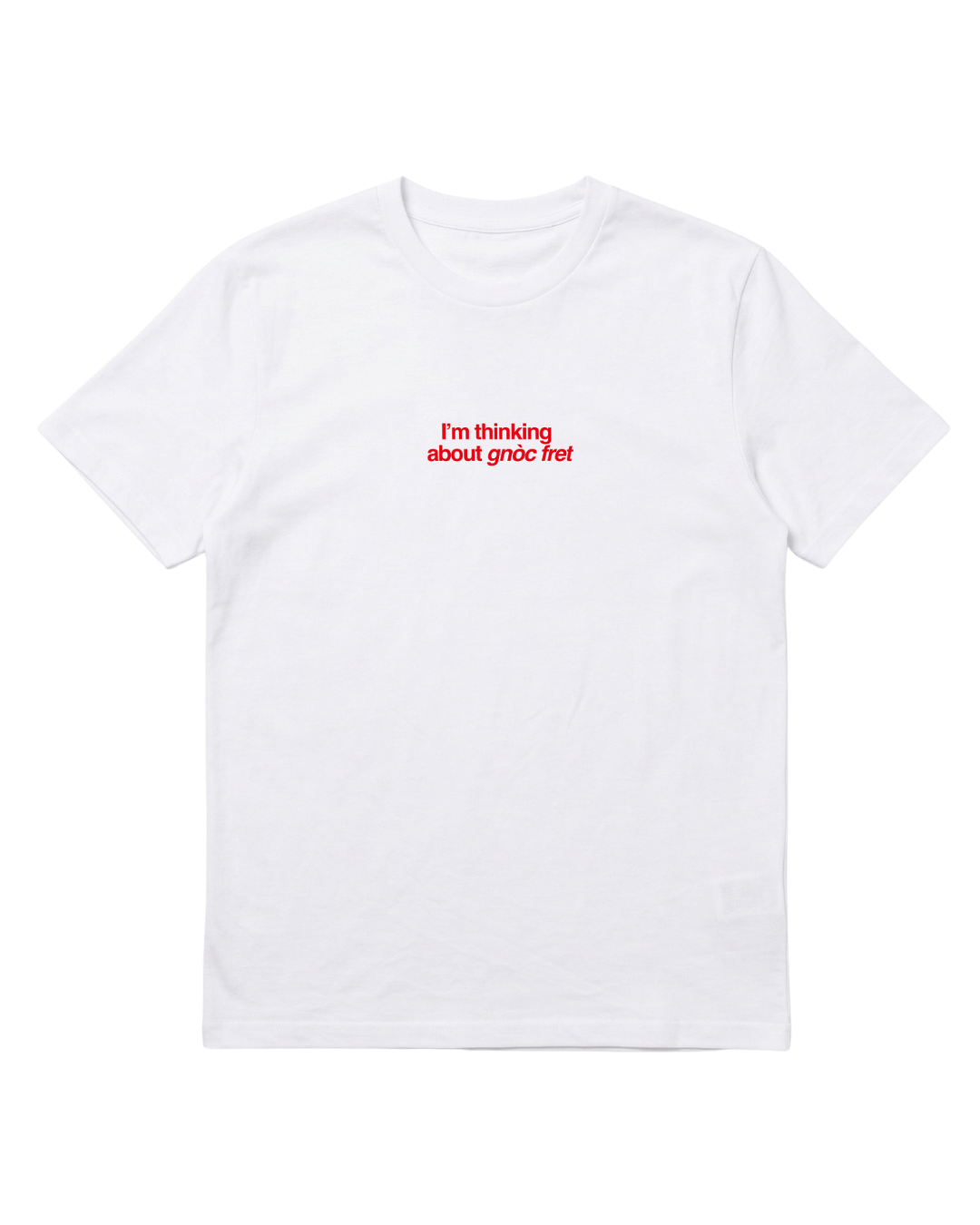 T-shirt i'm thinking about gnòc fret